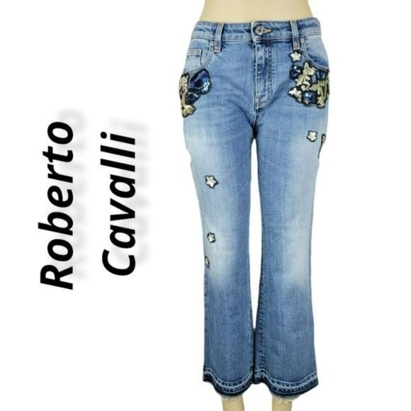 Roberto Cavalli Denim - Roberto Cavalli crop jeans